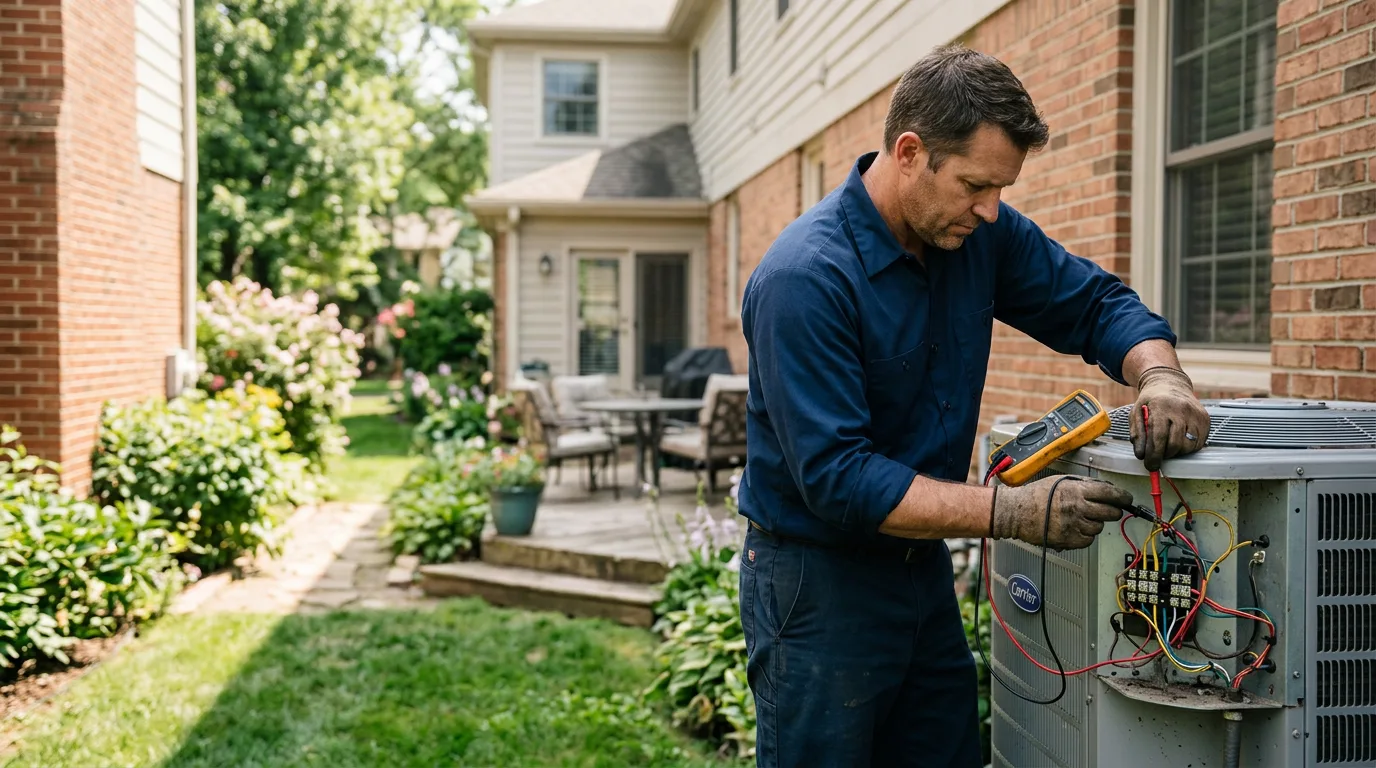 HVAC technician working near North Granville, NY